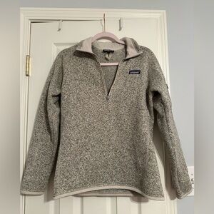 Patagonia Women's Better Sweater 1/4 zip fleece Heathered Tan Sweater